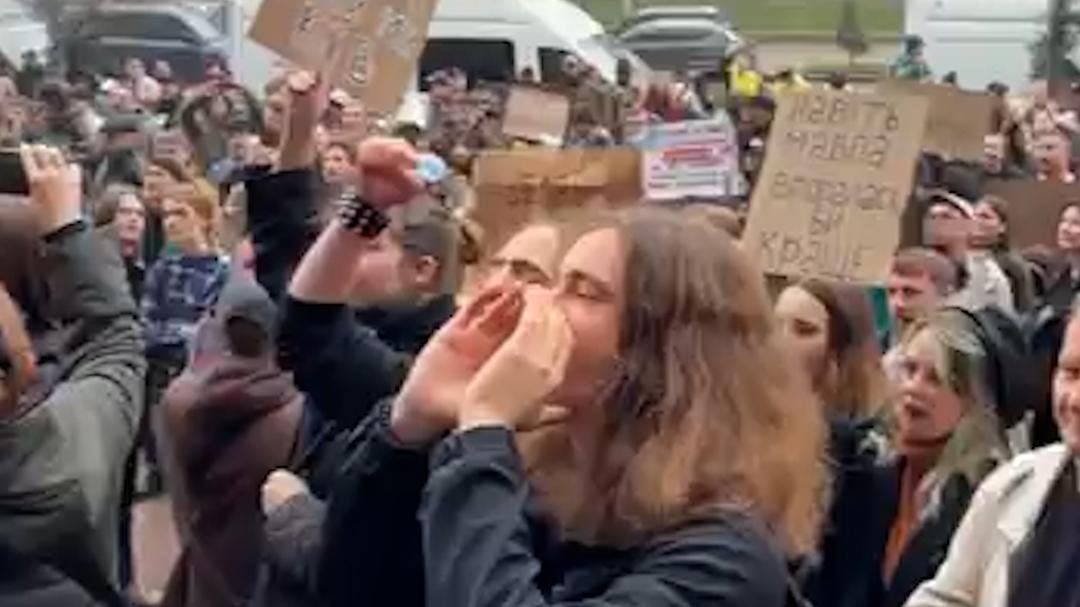Около мэрии Киева прошел протест против Кличко. Видео