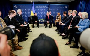 Начало встречи Трампа и Зеленского в Нью-Йорке. Видео